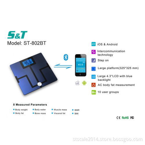 bluetooth body scale smart body scale app